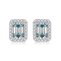 Women's Moissanite Emerald Cut Earrings