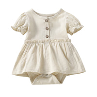 Infant Triangle Rompers Female Cotton Multicolor