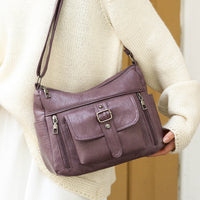 Retro Large Capacity Soft Authentic Leather Tactile Feel Shoulder Messenger Bag