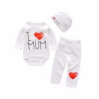 Love mom and dad series three-piece suit