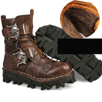 Trendy Men's Large Leather Casual High Top Martin Boots
