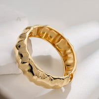 Versatile Light-luxury Punk-style Open Bangle With A Wide Design