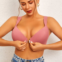 Adjustable Plus-size Womens Front-closure Bra