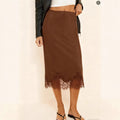 Women's Lace Patchwork Color Block Skirt