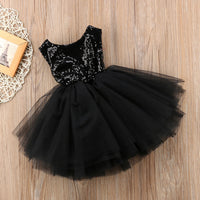 Girls sequined multi-layer mesh dress princess dress
