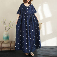 Summer New Cotton And Linen Round Skirt