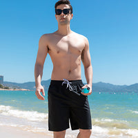 European And American Swimming Trunks Black Large Casual