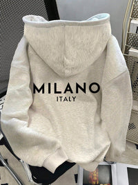 Womens Cartoon Print Loose Personalized Hoodie