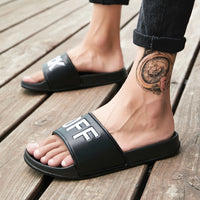 Couple Slippers Cool Breathable Non-slip Soft Home Bathroom Sandals  Toe