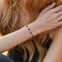 Retro-style Copper-plated 18K Gold French Bracelet