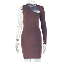 Elegant All-Match One-Shoulder Long-Sleeve Dress For Women