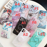 Compatible with Apple , Colorful Frosted Marble Mobile Phone Case