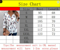 Casual Loose Spring Summer Women's Wear V-neck Printed Top For Women