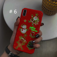 Compatible with Apple , Luminous Christmas Mobile Shell Cartoon Deer