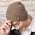 Men's Fashion Padded Jacquard Knitted Hat