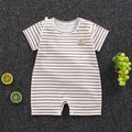 Baby cotton short-sleeved jumpsuit