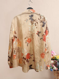 Vintage Flower Print Fashion Shirt Top