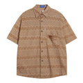 Hollow-out Crocheted Knitted Short-sleeved Shirt