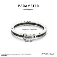High-End Stainless Steel Carbon Fiber Couple Bracelets