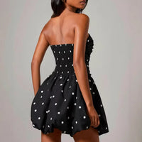 Cross-border Women's Polka Dot Printed Mini Tube Dress