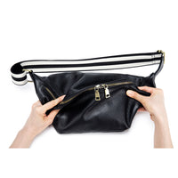 Genuine Leather Messenger Bag Waist Bag Large Capacity First Layer Cowhide Simple Casual Shoulder Bag For Women