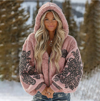 Flannel Christmas Crew-neck Long-sleeve Top