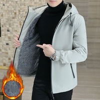 Men's Winter Trendy Fleece Jacket Casual Top Windbreaker