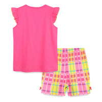 Girls' Fashion Casual Embroidered Short Sleeve Suit
