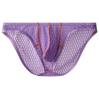 Men's Fashion Ice Silk Low Waist Lace Briefs