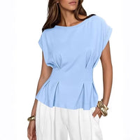 Round-neck Short-sleeve T-shirt Womens Casual Versatile Fashion Top