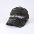 Camouflage Embroidered English Letters Beveled Frayed Washed Vintage Retro Casual Baseball Cap Suitable For Outdoor Activities, Street Dates