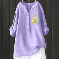 Chinese Style Bamboo Linen Comfort Printing Fashionable All-match Shirt