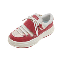 Velcro Dissolving Girls Lace-Up Sneakers