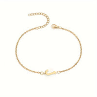 Minimalist Stainless Steel Bracelet With Real Gold Lettering Inside The Cuff