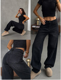 Loose Wide-leg Jeans For Fall