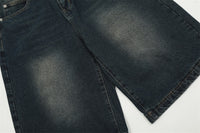 Punk Denim Shorts Men's High Street Wash