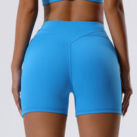 Summer European And American Three-point Yoga Women's High Elastic Fitness Shorts Outdoor Running Sports Professional Training