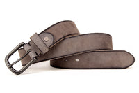 Men's leather pin buckle belt