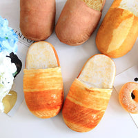 Simulated Bread Home Slippers Indoor Lovers Floor Protection Slippers Cotton Slippers for Men and Women in Autumn and Winter