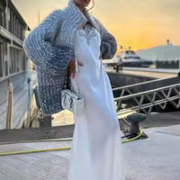 Western Classy Style Fashion Sequin Design Knitwear Coat