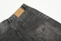 Worn Looking Washed-out Denim Shorts Men's Loose