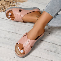 Cross Strap Beach Sandals For Women Foreign Trade Plus-size