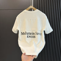Men's Summer All Match Crew Neck Casual Half Sleeve Top