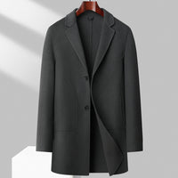 Men's Mid-Length Double-Faced Wool Coat