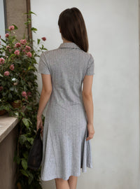 Women's Polo-Neck Short-Sleeve Dress