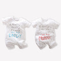 Baby jumpsuit with short sleeves