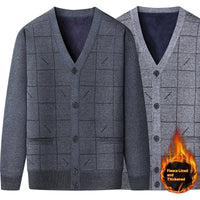 Middle-aged And Elderly Men's Sweater Cardigan Autumn And Winter Dad Wear
