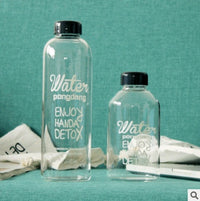 1000ML with cloth cover plastic cup creative large capacity student cup cute cup transparent water glass water bottle portable cup
