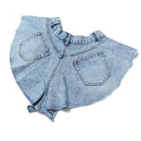 Denim shorts hot pants fake culottes
