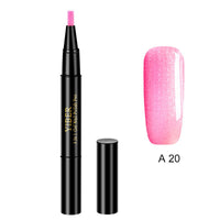 5pcs Nail Polish Pen 3 In 1 One Step Glue Pen Multicolor